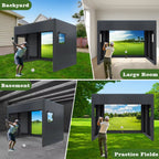 Portable Inflatable Golf Simulator Large 10X13X10 FT Indoor/Outdoor Golf Simulator Tent with Projection Screen All Skill Levels