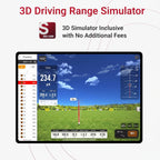 SC4 PRO Golf Launch Monitor & 3D Driving Range Simulator for Indoor and Outdoor Use | Portable Golf Swing Analyzer & Golf Tracker with Built-In Screen | No Fees