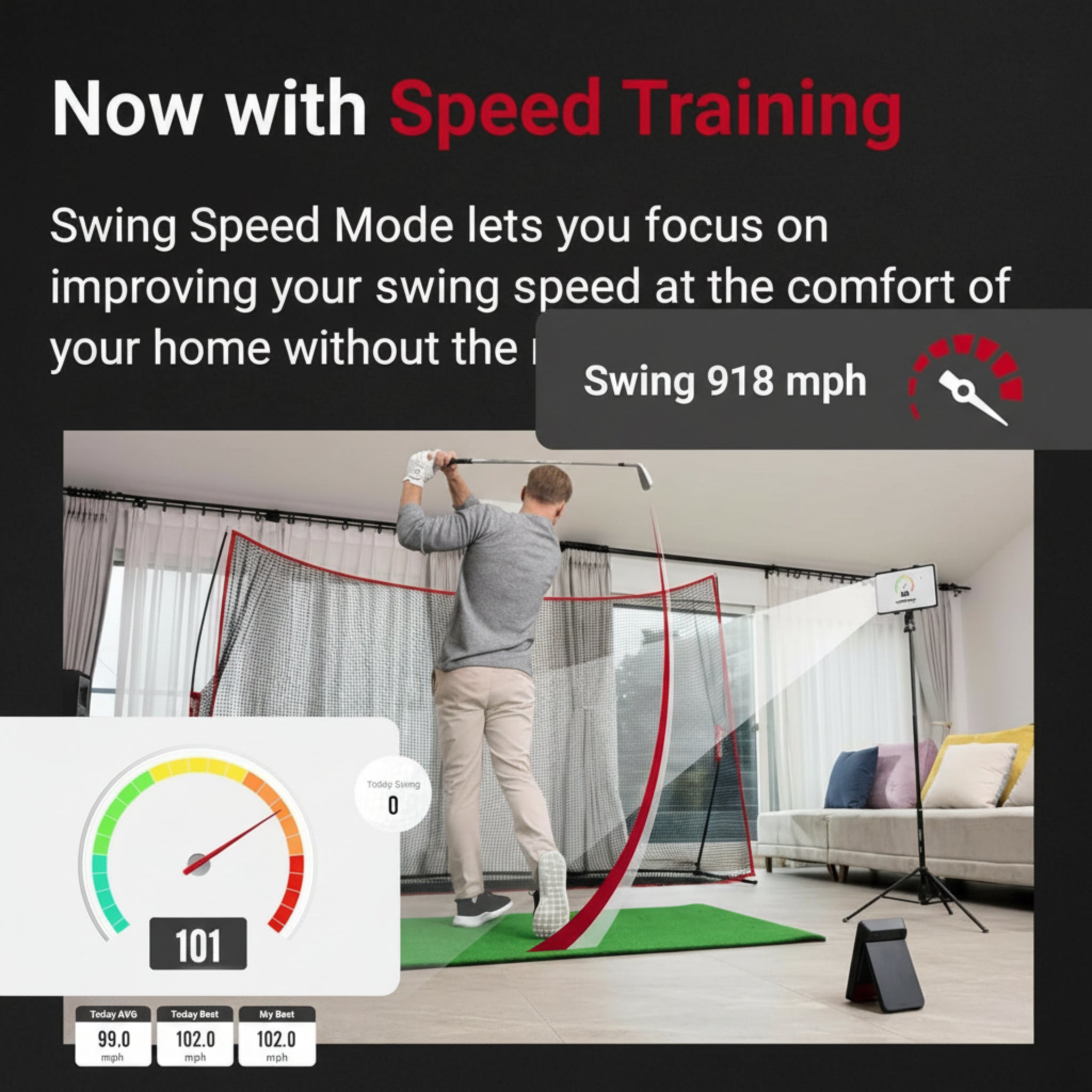 SC4 PRO Golf Launch Monitor & 3D Driving Range Simulator for Indoor and Outdoor Use | Portable Golf Swing Analyzer & Golf Tracker with Built-In Screen | No Fees